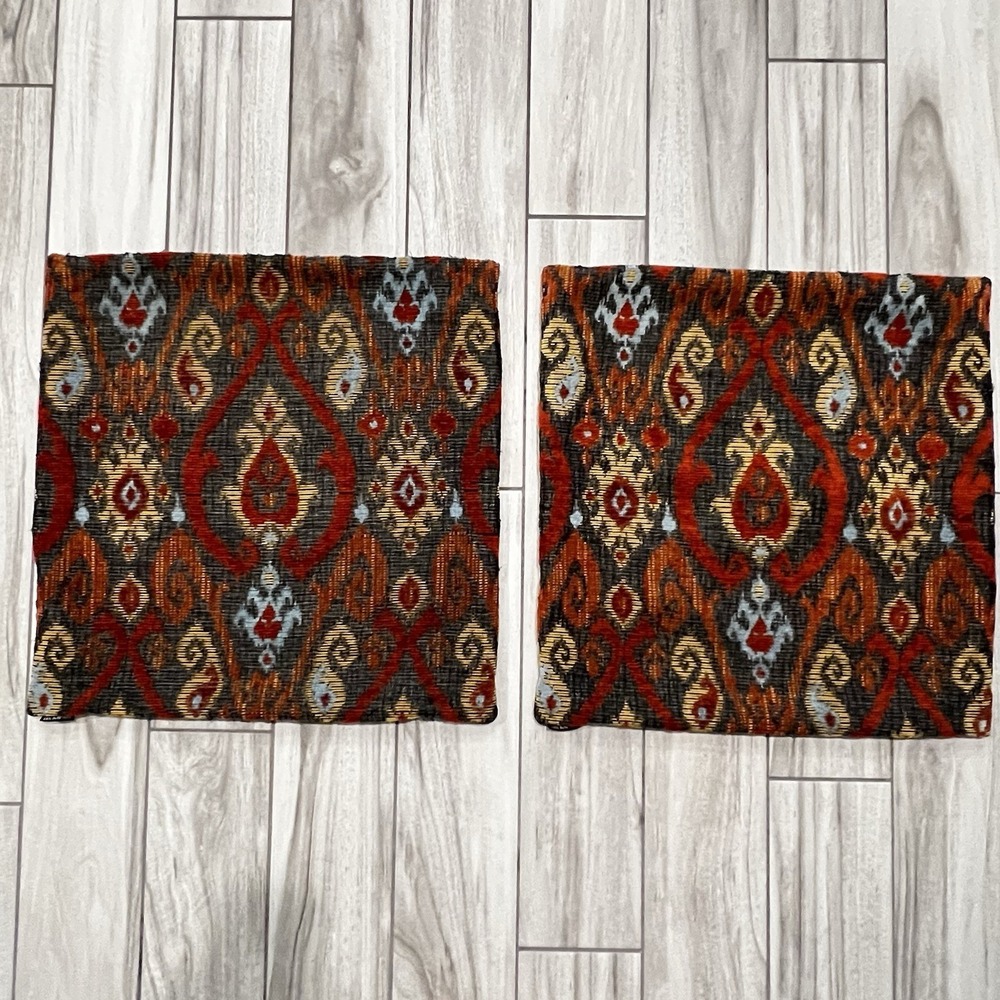 Set of 2 DV KAP Tobias Decorative Pillow Covers 22"x22" (Inserts Not Included)